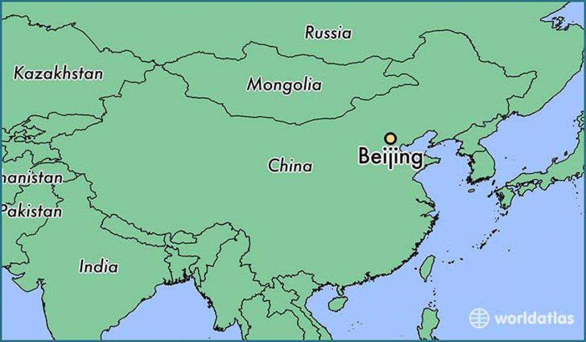 Çin Pekin gösteren harita 