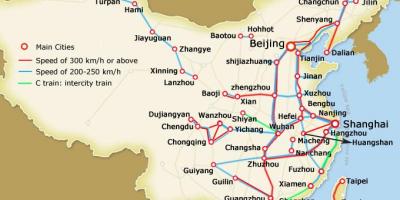 Shanghai hızlı Tren haritası
