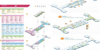 Pekin Havaalanı terminal 2 harita