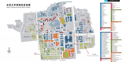 Pekin Üniversitesi kampüs haritası