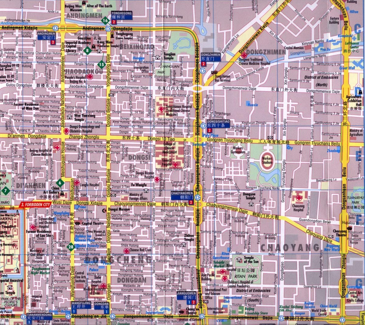 chaoyang district, Pekin haritası
