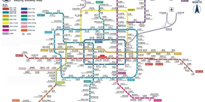 Pekin Metro İstasyonu haritası