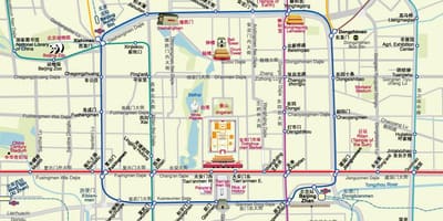 Turistik ile Pekin harita metro haritası 